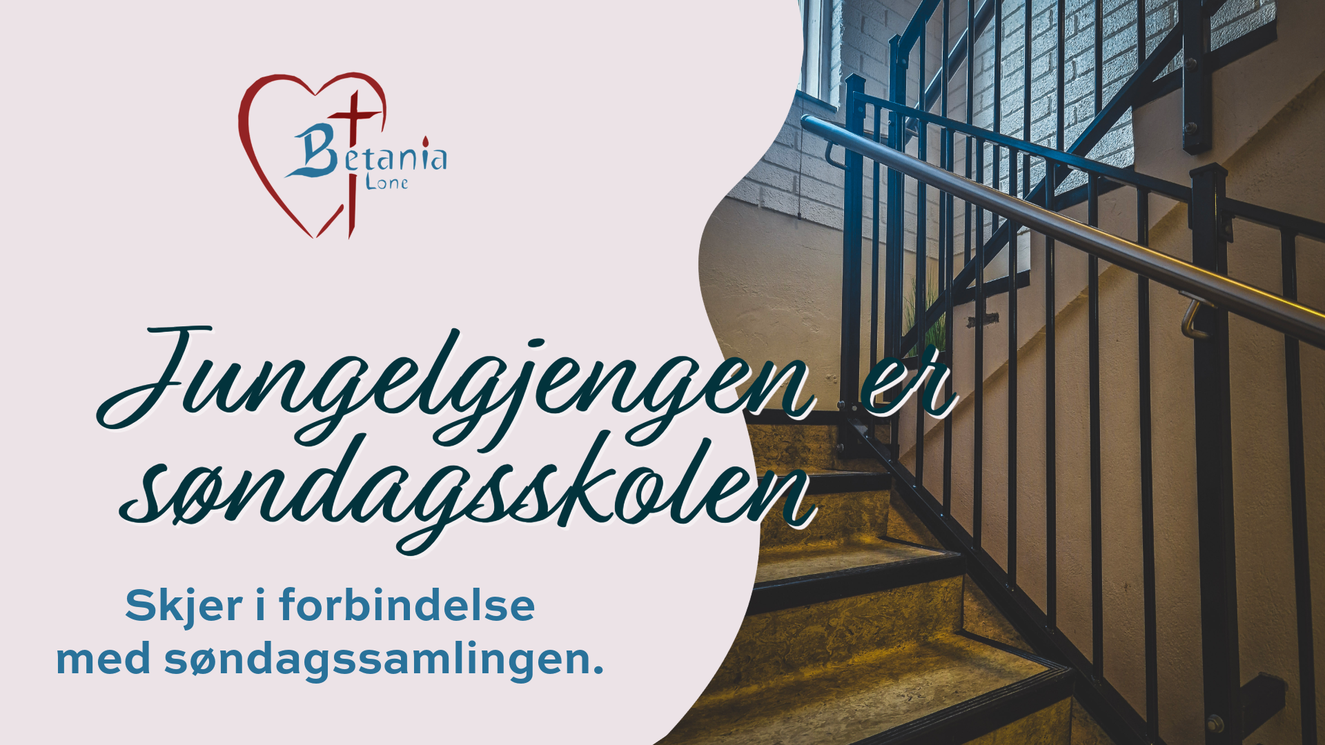 Jungelgjengen er søndagsskolen.
Skjer i forbindelse
med søndagssamlingen.